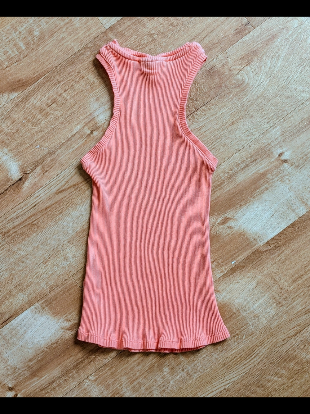 Topshop Coral Ribbed Racerback Tank - Picture 4 of 7